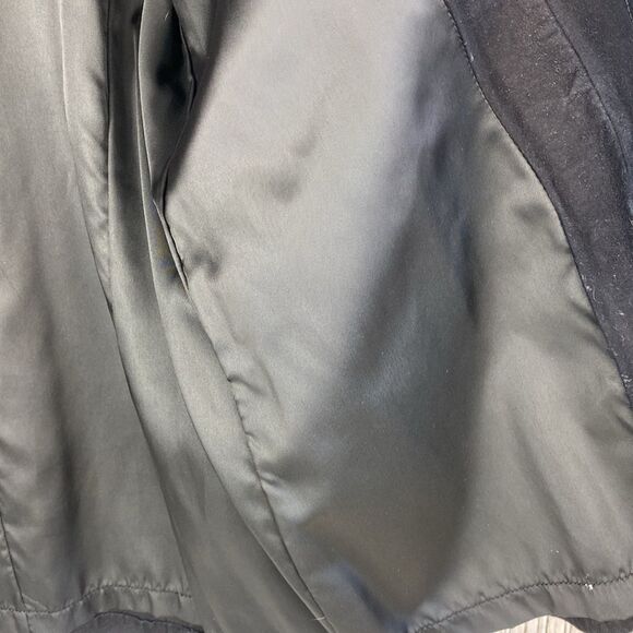 Char and Sher Suede Leather Jacket Black Size 8 - Picture 7 of 8